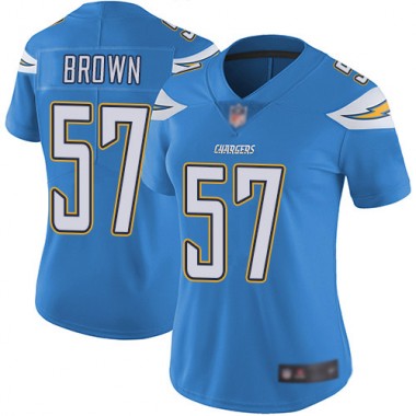 Los Angeles Chargers NFL Football Jatavis Brown Electric Blue Jersey Women Limited  #57 Alternate Vapor Untouchable
